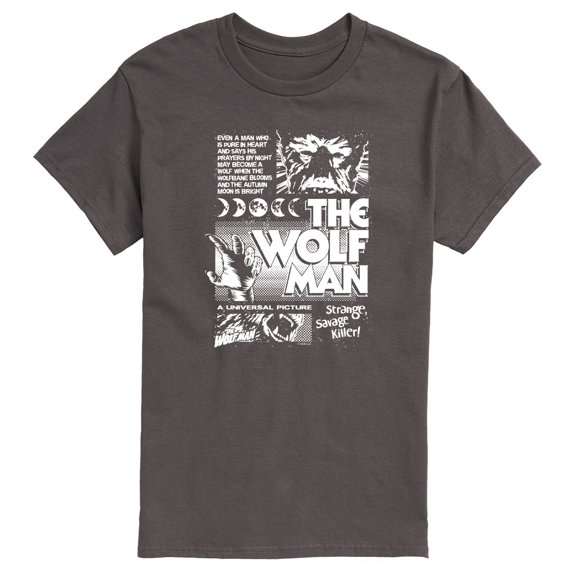 Classic Monsters - The Wolf Man - Men's Short Sleeve Graphic T-shirt