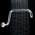 thumbnail image 2 of Stainless Steel Shower Head Extension Arm with Flange"S" Shaped Shower Head Riser Extension Arm, 2 of 11