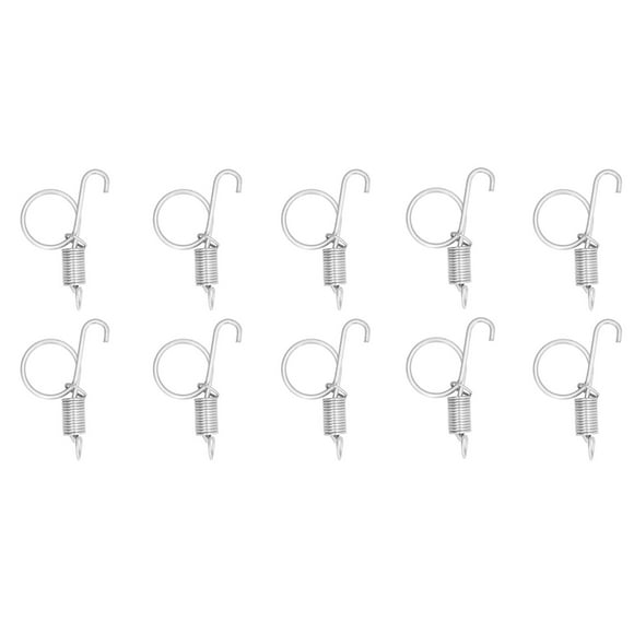 Ressort de Cage, Résistant à l'Usure Facile à Utiliser Ressort à Doigt Haute Élasticité Crochet de Verrouillage 20 Pcs pour Maison Ferme Animalerie 6x2.1cm
