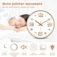 thumbnail image 3 of RV Número de reloj de pared, reloj de pared silencioso, plástico, reloj de péndulo de pared, reloj de pared de cuarzo, sin ruido, para sala de estar, dormitorio, oficina, restaurante, etc. brillar  Electrónica, 3 of 5