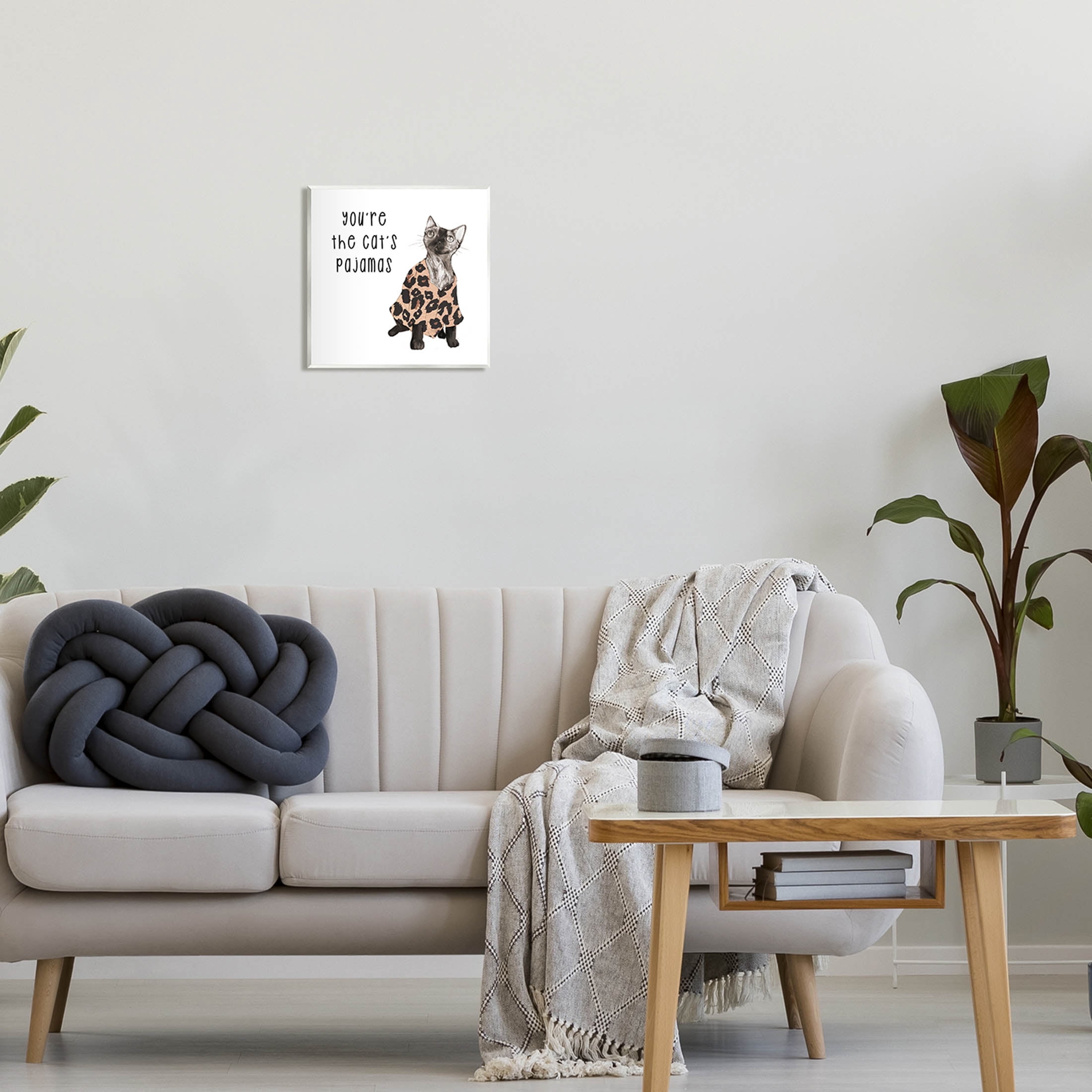 Stupell Industries The Cat's Pajamas Humor Graphic Art Unframed Art Print Wall Art, Design by Lil' Rue