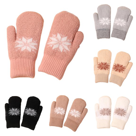 Daznico Winter Gloves, Winter Jacquard for Thermal Cold Weather Warm Knitted Mittens Outdoor Cycling Windproof Touchscreen Compatible