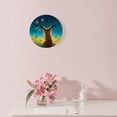 thumbnail image 3 of 10 Inch Wall Clock Battery Operated Silent Clock Decorative for Office, Kitchen, Outdoor, Living Room，Fox And Stars Autumn Multicolor, 3 of 4