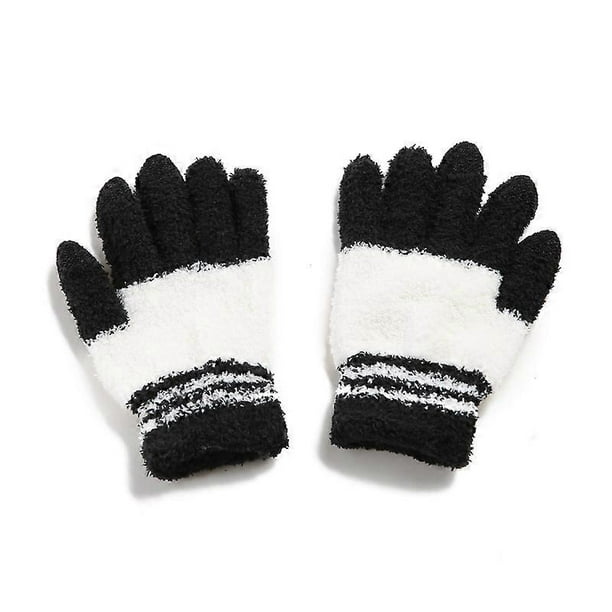 Guantes de invierno para niñas, de punto térmico, súper suaves y con forro polar, cálidos y con pantalla táctil.
