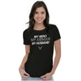 thumbnail image 4 of US Air Force My Hero Airman Husband Women's T Shirt Ladies Tee Brisco Brands S, 4 of 5