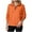 Orange, variant on idosla Women's Quilted Sweatshirts Zipper Neck Long Sleeve Textured Solid Casual Loose Fashion Fall Pullover Tops (White, M)