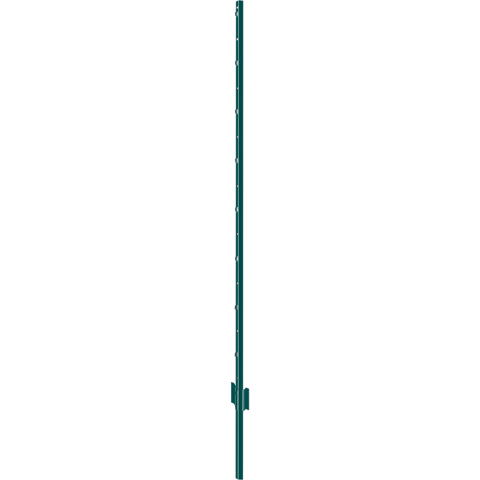 5 Feet Fence Post, 10 Pack U-Channel Heavy Duty Metal Fence Posts, Sturdy Steel Fence Stakes for Garden Yard, Lawn, Farms and Outdoor Wire Fencing, Green