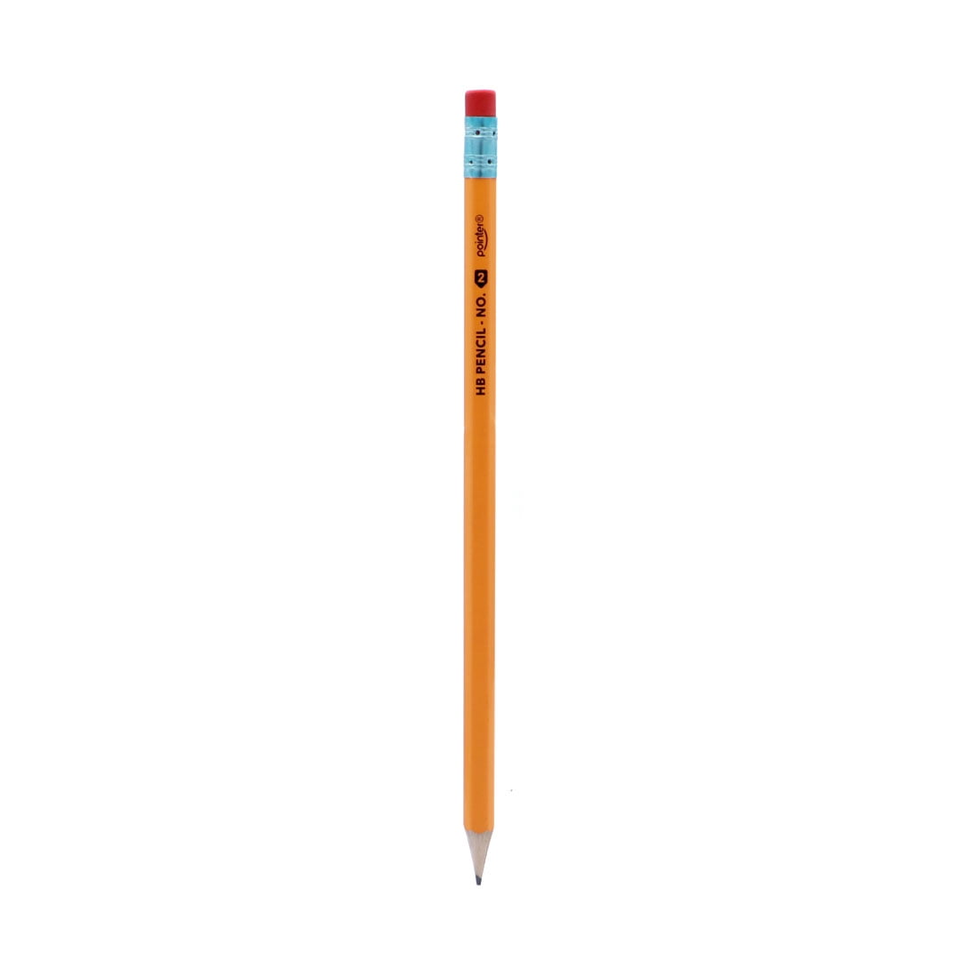 Pointer #2 HB Wooden Pencils, Yellow, 12 Pencils per Pack, 12 Packs (144 Total Pencils)