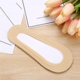 thumbnail image 2 of Tiqkatyck Clearance Womens No Show Socks, 10 Pairs/Set Women No Show Socks Silky Nylon Non Slip Sock Thin Liner Socks Hidden Socks for Boat Summer Winter Socks for Women, No Show Sock Beige One Size, 2 of 4