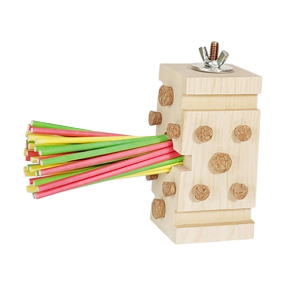 Juguete masticable para loros con tapón, juguete de entrenamiento, juguete interactivo para buscar comida de aves. Estilo B