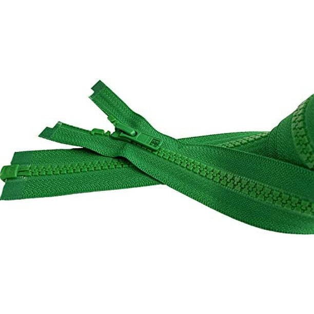YKK 5 Molded Vislon Jewel Green Medium Weight Jacket Separating Zipper Choose Your Length