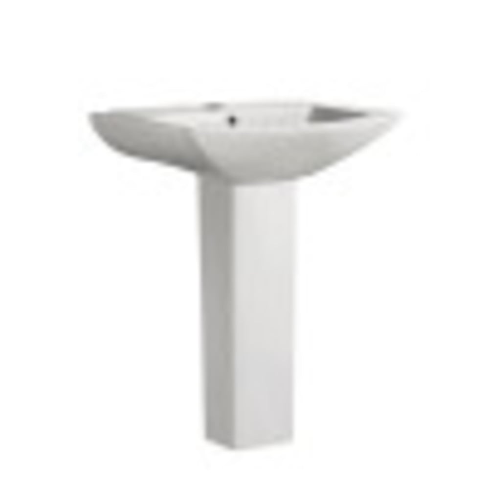 Sublime Pedestal Bathroom Sink Square Single Faucet Hole