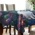 thumbnail image 3 of BZSMCE Square Tablecloth Enchanted Garden Rabbit Pattern Tableclothes, 3 of 9