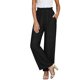 thumbnail image 5 of Pantalones de Cintura Alta de Pierna Ancha para Mujeres Trabajo Casual Pierna Ancha Recortada Viaje Senderismo Cintura Elástica con Bolsillos, 5 of 9