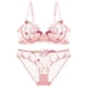 thumbnail image 4 of Conjunto de sujetador transparente con bordado de lencería súper sexy de Europa y Estados Unidos para mujer, pechos grandes, talla pequeña, 4 of 5