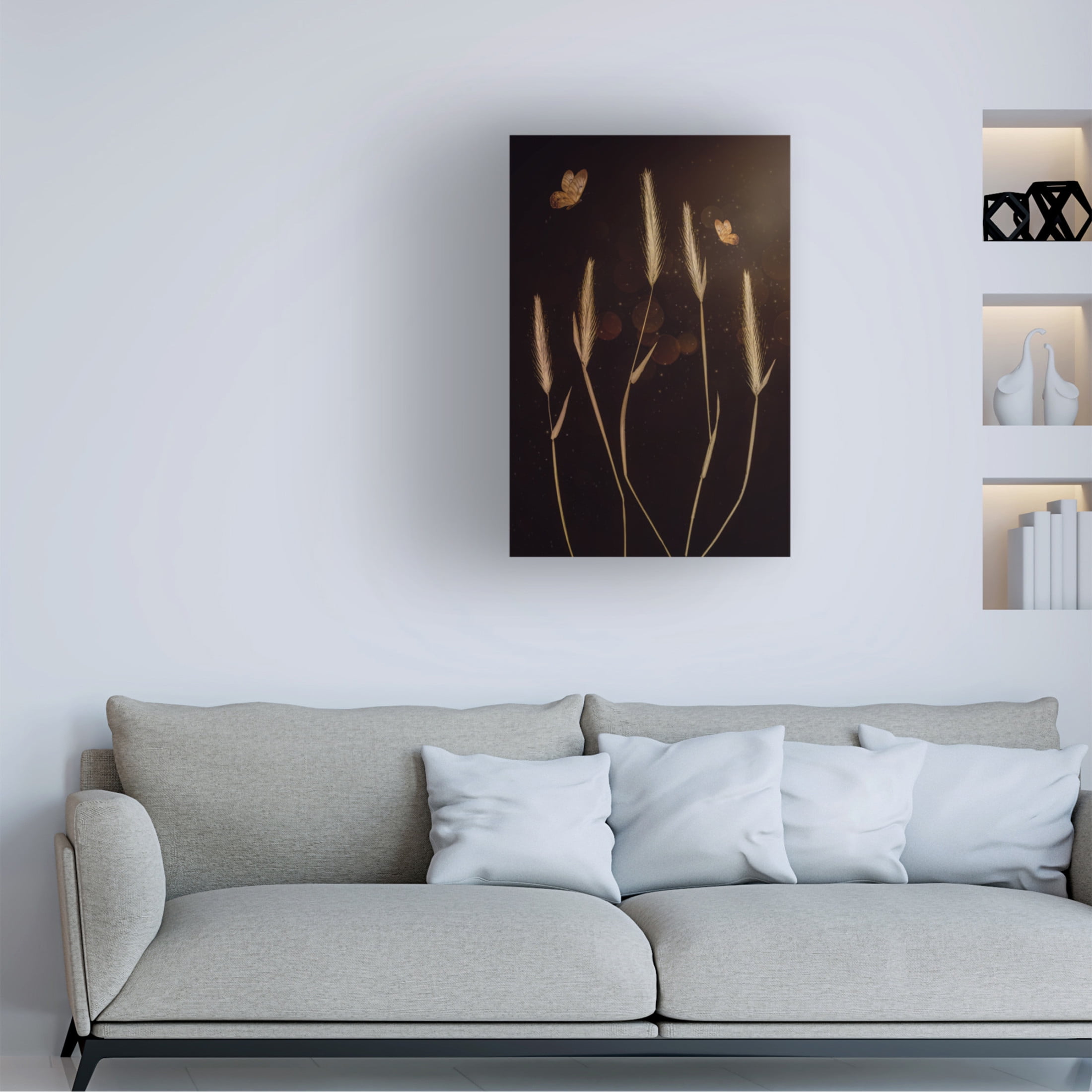Canvas Wall Art - Cicek Kiral 'When It Is Dark' Wall Art for Living Room, Bedroom, or Office Décor by Trademark Fine Art - 16 x 24 Inches