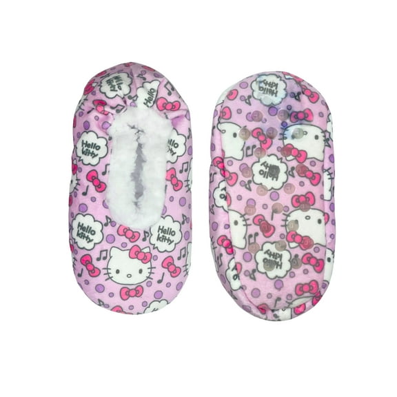 Hello, Kitty Toddlers' Fuzzy Babba Slippers Socks, Sizes 3T-4T