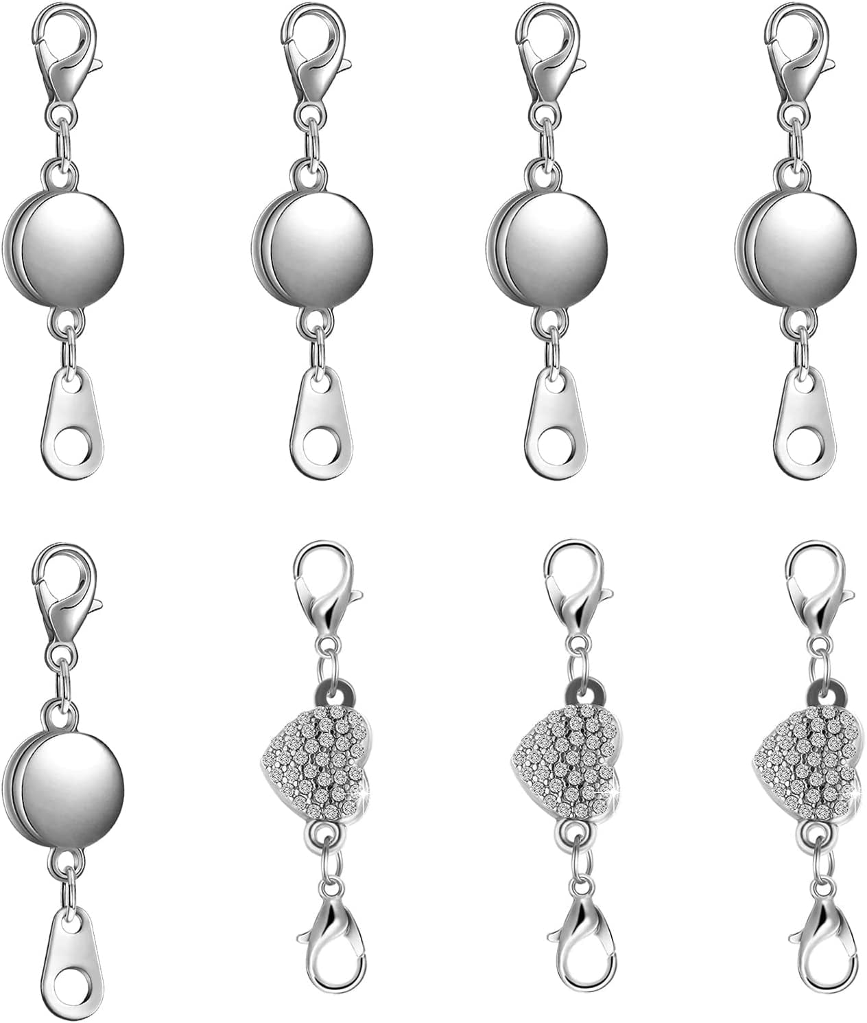 Heart Shaped Locking Jewelry Clasps Round Lobster