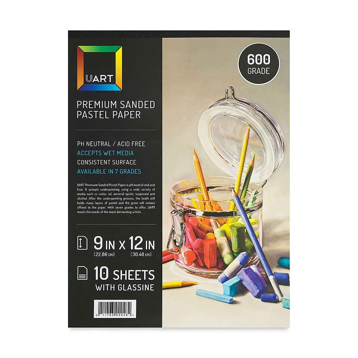 uart-sanded-pastel-paper-pad-600-grit-9-x-12-10-sheets-beige