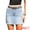 Blue, variant on DARING DIVA Women's Y2K Western Stretchy Mini Jean Skirt with Belt X-Small Blue