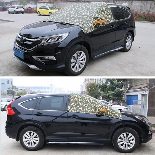 Cubierta para parabrisas de coche, cubierta para nieve y hielo para exteriores, previene las heladas, protección contra la nieve, a prueba de polvo, resistente al calor, invierno, camuflaje