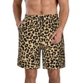 thumbnail image 2 of Uemuo Leopard Print Pattern Men's Swim Trunks Hawaiian Beach Bathing Suit Swimsuits Beach Quick-Dry Shorts with Pockets-Medium, 2 of 9