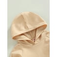 thumbnail image 5 of Gzhioc Infant Baby Boys Pants Set Hooded Solid Sweatshirt Top Pocket Elastic Waist Pants 2Pcs Outfits Fall Winter Suit ,3 Months-3 Years, 5 of 9