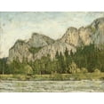 thumbnail image 2 of Meagher, Megan 14x12 Gold Ornate Wood Framed with Double Matting Museum Art Print Titled - Western Landscape I, 2 of 4
