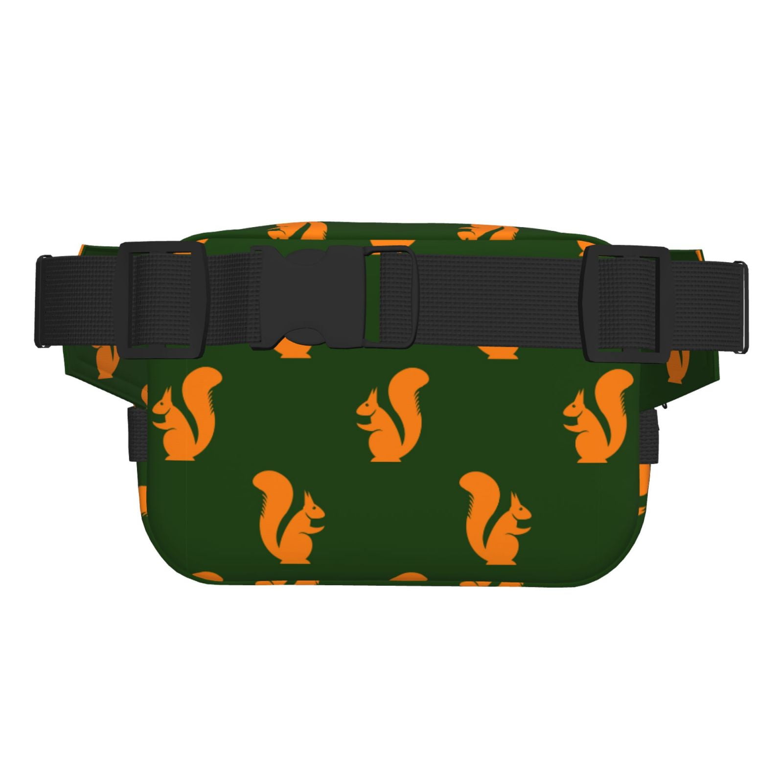Picia Bold Squirrel Silhouettes Print Square Double-Layer Waist Bag Mini Adjustable Waist Belt Bag Exercise Running Travel Hiking