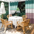 thumbnail image 4 of Outdoor Curtains for Patio Waterproof, Purple Green Wood Grain Outdoor Privacy Panels Grommet, Rustic Retro Wooden Plank Blackout Outside Curtains for Porch/Cabana/Pergola/Gazebo 54"x84", 1 Panel, 4 of 8