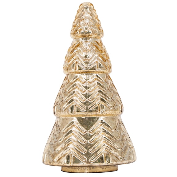 My Texas House Glass Tree, 9 Inch, Gold, Christmas