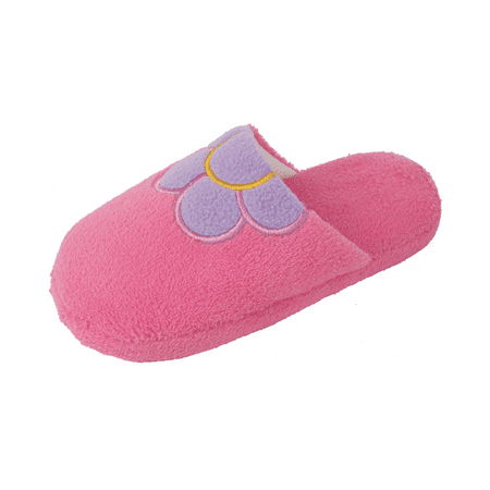 

Starbay Girl s Children s Warm & Plush Winter Home Indoor Slippers with White Flower Design (#8207)
