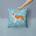 thumbnail image 2 of Carolines Treasures Winter Snowflake Saint Bernard Fabric Decorative Pillow 14Hx14W multicolor, 2 of 4