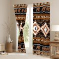 thumbnail image 3 of jejeloiu Vintage Rhombus Pattern Curtains Pack of 2 (42x84 Each),Retro Boho Aztre Curtains Blackout,Boho Exotic Style Bedroom Curtains For Adult,Super Cozy Room Decor, 3 of 6