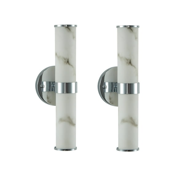 Efdelf Modern Energy Efficient LED Chrome Wall Sconces 2 Count