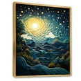 thumbnail image 2 of Designart "Blue Yellow Ocean Rhapsody II" Nautical & Beach Floater Framed Canvas Print, 2 of 7