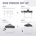thumbnail image 6 of INTER HUT 5x5 Outdoor Pop up Canopy Gazebo, Instant Easy Set up Outdoor Canopy Commercial Fair Shelter, Gray, 6 of 9