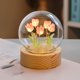 thumbnail image 3 of Adornos de luz nocturna de tulipán Mini lámpara de flores Producto terminado (Tulipán rosa 5 piezas), 3 of 8