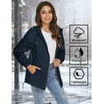 thumbnail image 5 of ZHENWEI Women's Waterproof Rain Jackets Lightweight Packable Raincoats Outdoor Hooded Windbreaker with Pockets, 5 of 6
