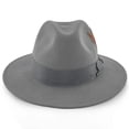 thumbnail image 3 of Empire - Walrus Hats Grey Wool Felt Fedora Hat - H7001, 3 of 4