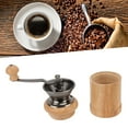 thumbnail image 4 of Coffee Grinder Manual, Oak Stainless Steel Compact Portable Easy Cleaning Retro Style Coffee Bean Grinder  For Home Light Color,Dark Color, 4 of 8