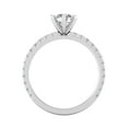 thumbnail image 4 of Certified 1.00 Carat TW Round Natural Diamond Engagement Rings in 14k White Gold, 4 of 5