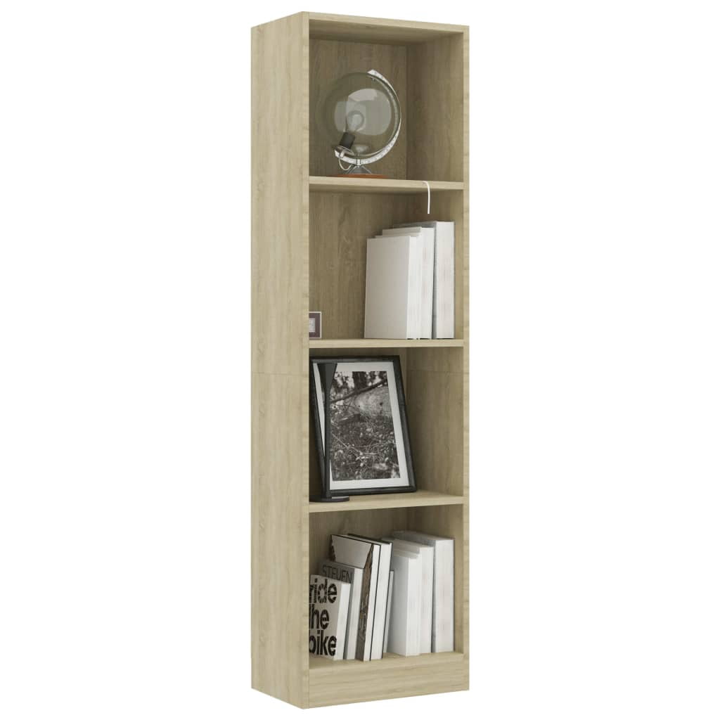 Kepooman 4-layer Modern Floor Cabinet, Home Book Cabinet,Side Corner Storage Cabinet for Kitchen, Wood White Kepooman 4-layer Modern Floor Cabinet, Home Book Cabinet,Side Corner Storage Cabinet for Kitchen, Wood White