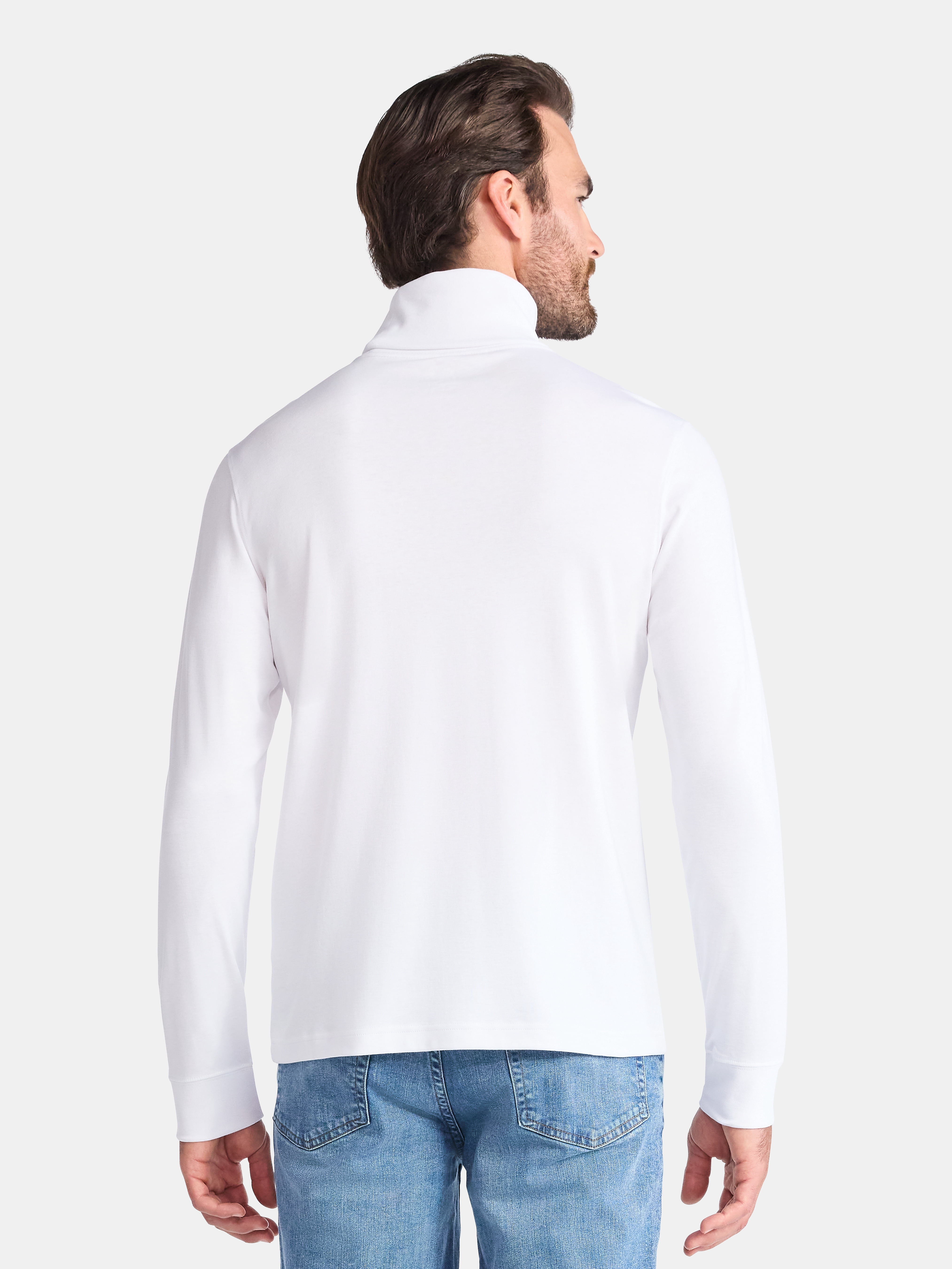 George Men's Turtleneck Pullover with Long Sleeves, Sizes S-3XL