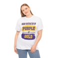 thumbnail image 3 of DJH Apparel | Easily Distracted By Purple & Gold Sports Unisex Cotton Tee, 3 of 5