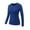 Blue, variant on Women Compression Quick-Dry T-shirts Long Sleeve Activewear Tight Fitness Yoga Tops