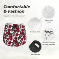 thumbnail image 4 of Bixox Women's Rose Flowers pattern 2 in 1 Running Shorts - Lightweight Athletic Workout Gym Yoga Shorts Liner with Pockets - Medium, 4 of 7