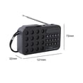 thumbnail image 3 of Solar Charging Portable Radio with Bluetooth Speaker, USB/TF Card MP3 Player, Outdoor Emergency Weather Radio, 3 of 8