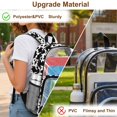 thumbnail image 6 of Whosucclay Highland Cow Print 17 Inch Travel Backpack, Wide Shoulder Straps Transparent School Bag, Side Net Pocket Design See Through Bag for Elementary, 6 of 10
