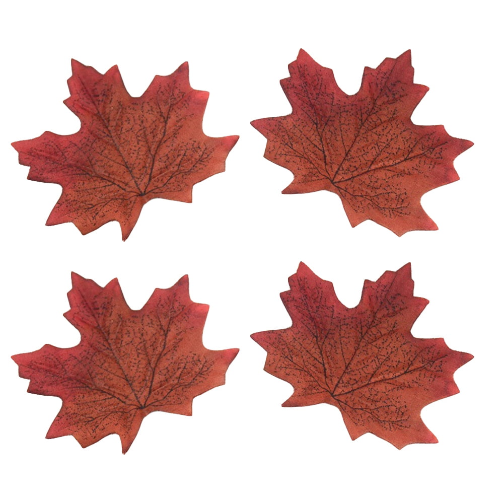 Visland 50PCS Artificial Maple Leaves Fake Fall Maple Leaf Lifelike